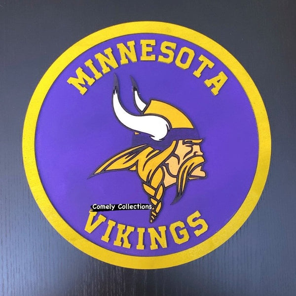 Minnesota Vikings 3D Wooden Sports Sign