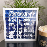 Personalized Baby Stat 8" x 8"