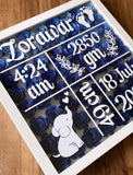 Personalized Baby Stat 8" x 8"