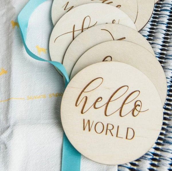 Personalized Wooden | Monthly Baby Milestone Discs | Milestone Markers | Baby Gift | Milestone Block | Baby Milestone Cards