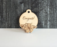 Personalized Congrats Wood Tag